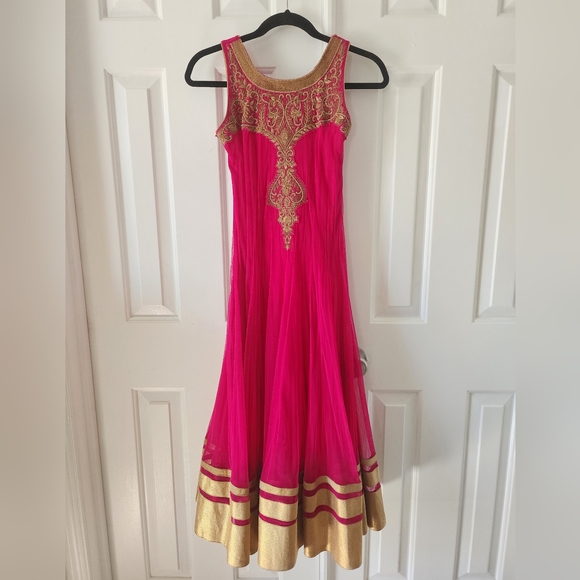 Indian Punjabi Hot Pink Magenta Salwar Kameez Suit size 32 XS - Picture 2 of 6